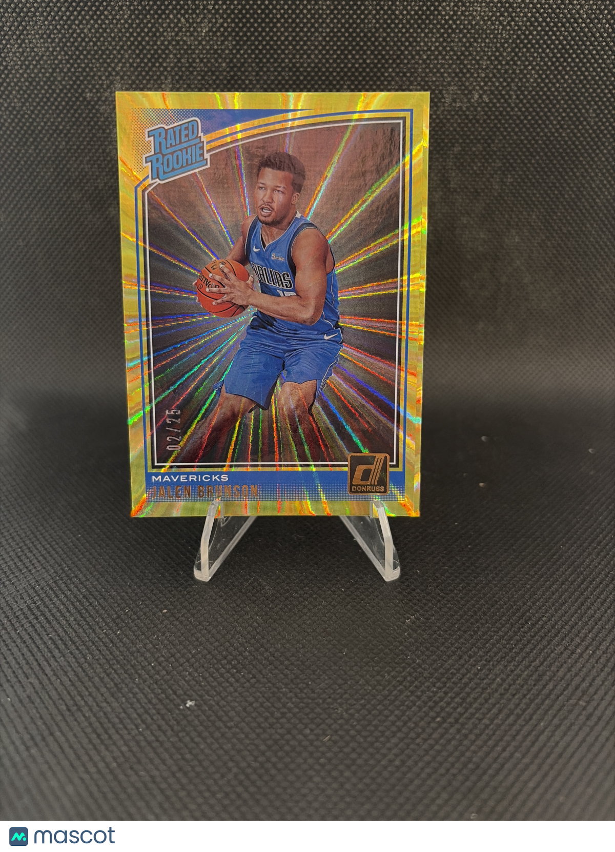 2018 Panini Donruss Rated Rookie Jalen Brunson Yellow Laser /25