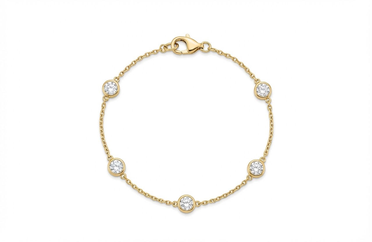 1.37ct Yellow Gold Diamond Bracelet – 7”