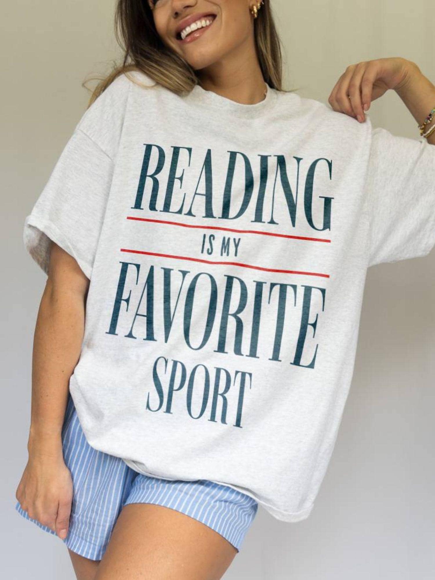 Vintage Reading Is My Favorite Sport Shirt, Bookish T-shirt: Dark Heather