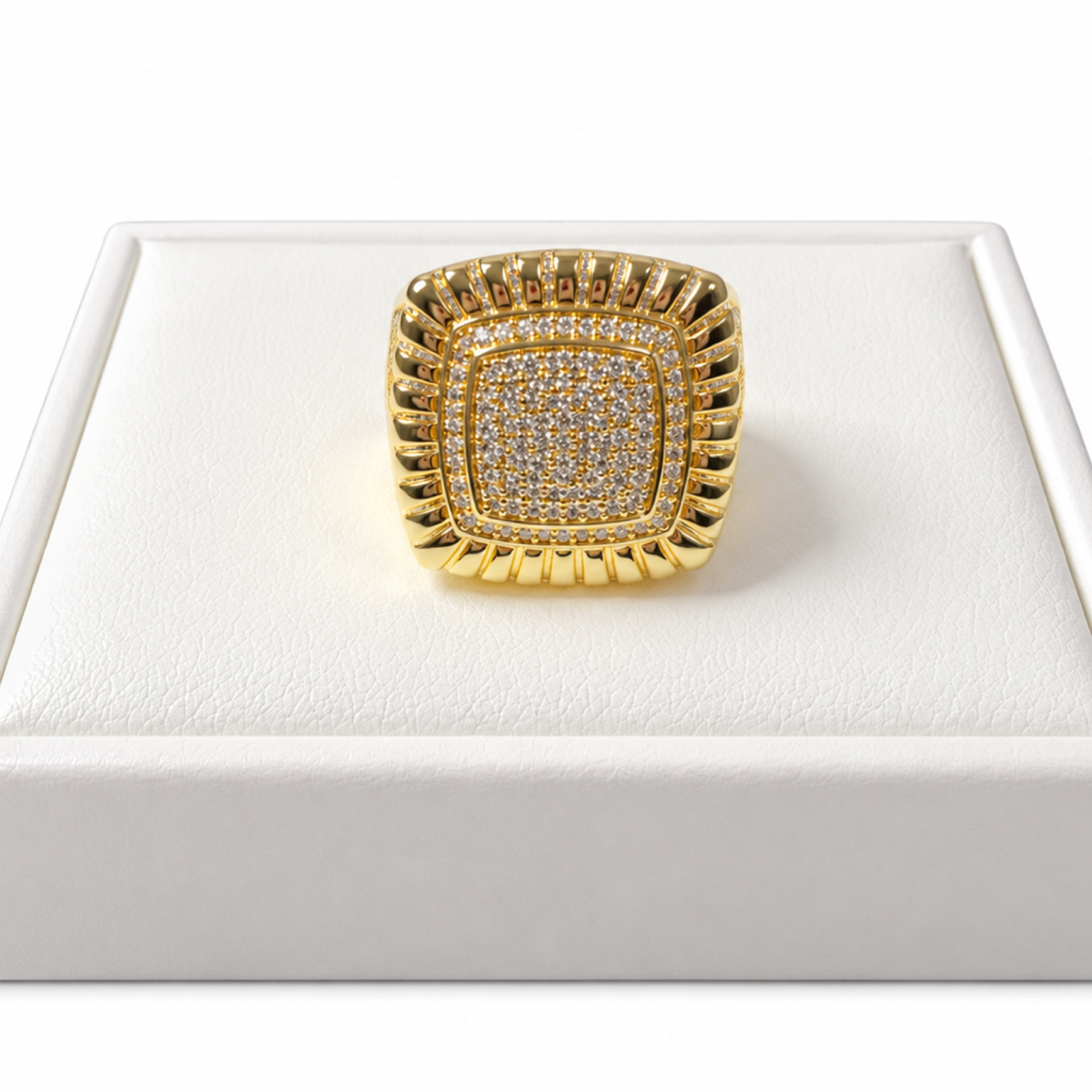 Square Monaco Ring Sz- 9.5