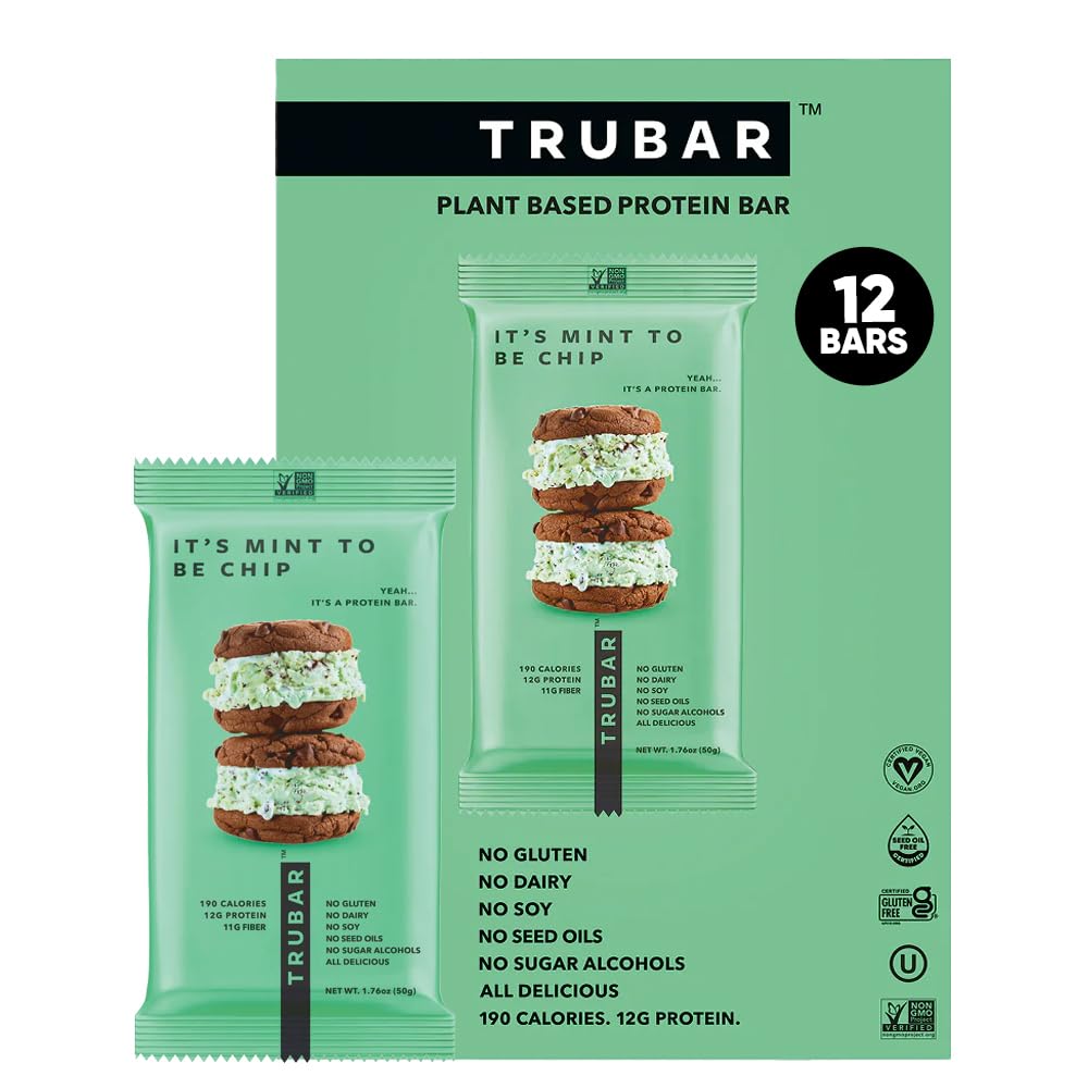 TRUBAR Protein Bar It's Mint To Be Chip  1.76oz 12ct