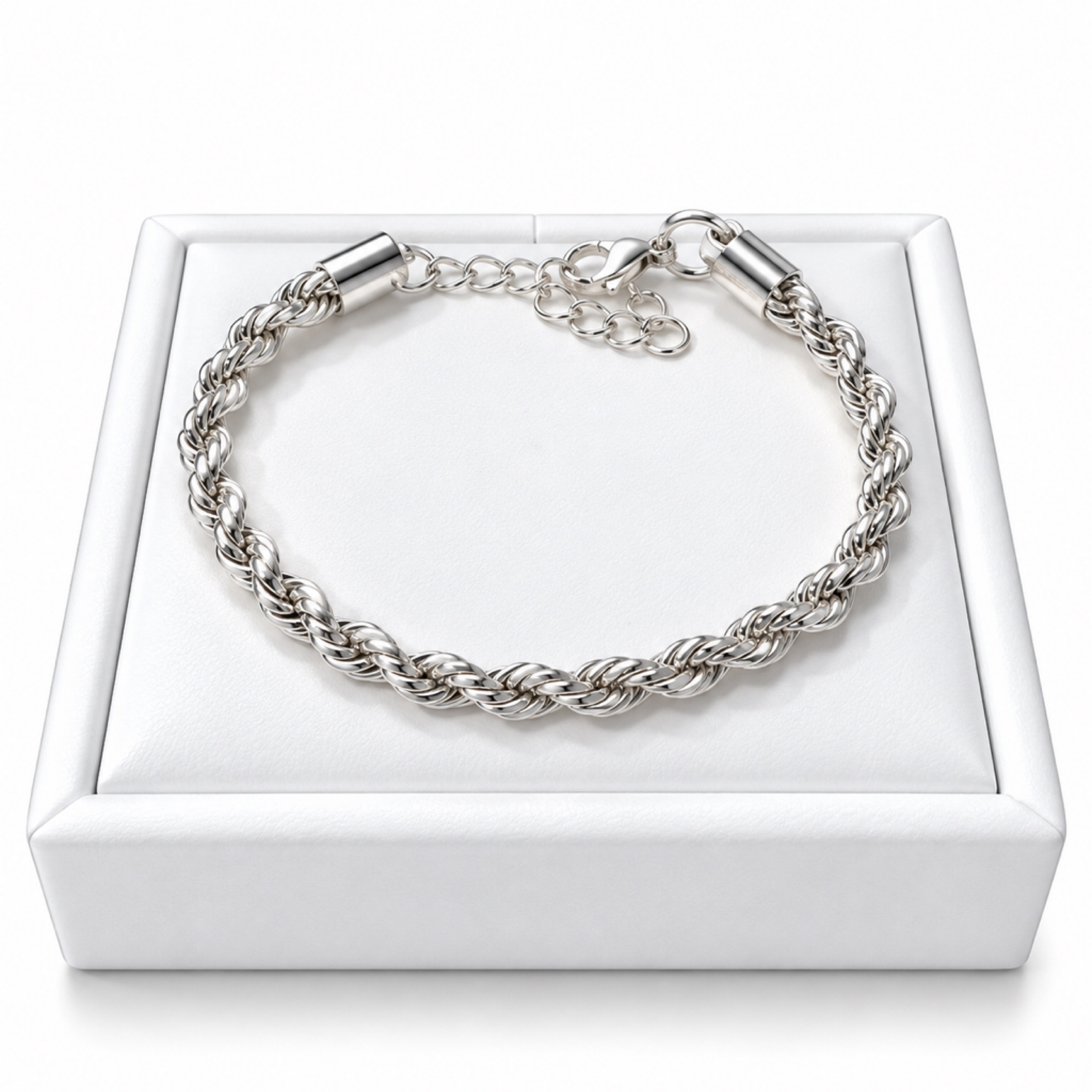 Silver Rope Bracelet 