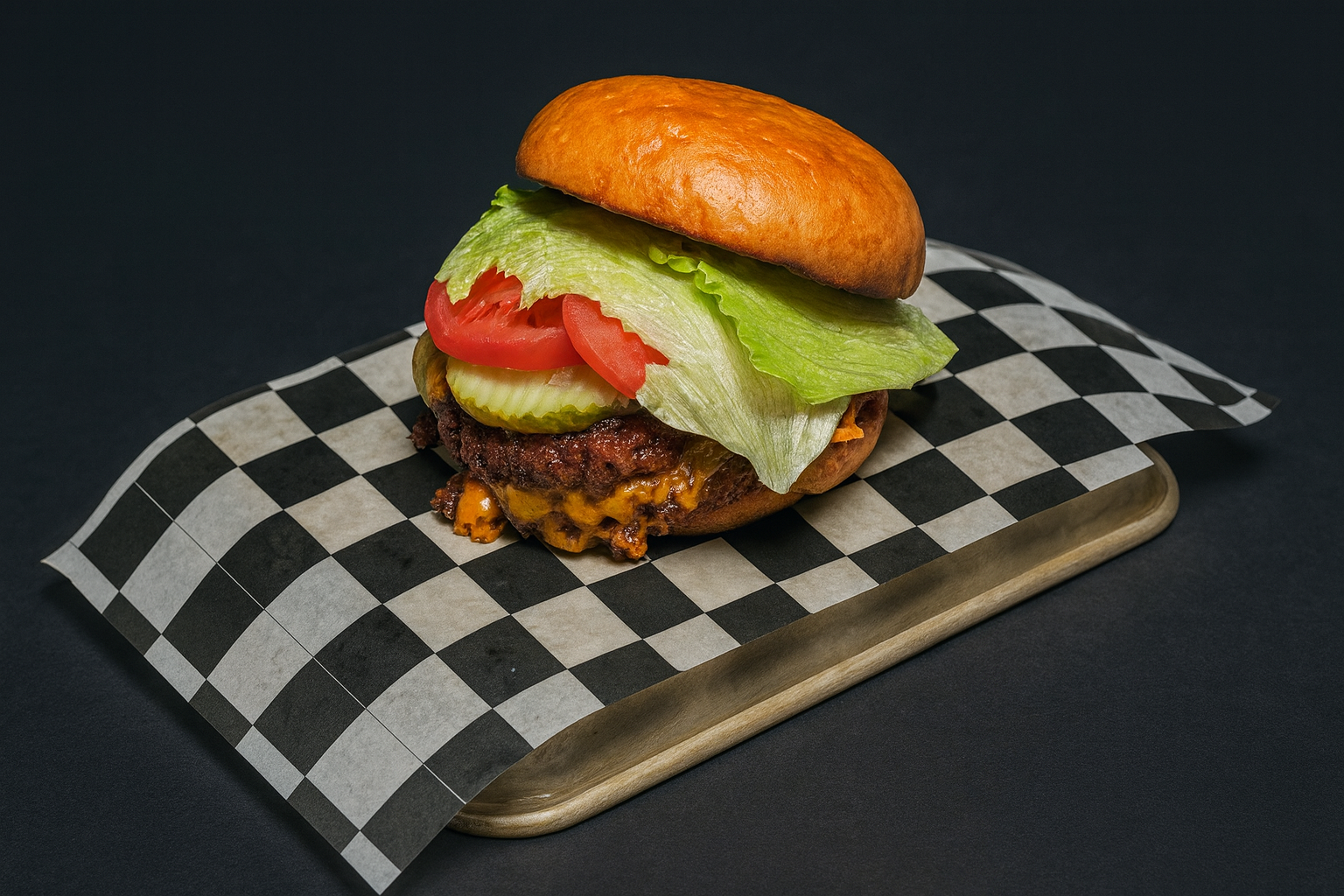 Premium Angus Triple Smash Burger