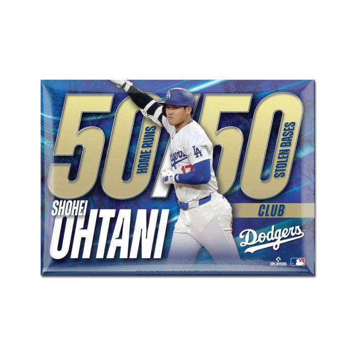 Los Angeles Dodgers Shohei Ohtani 50/50 MLB Record Premium Magnet 2.5x3.5"