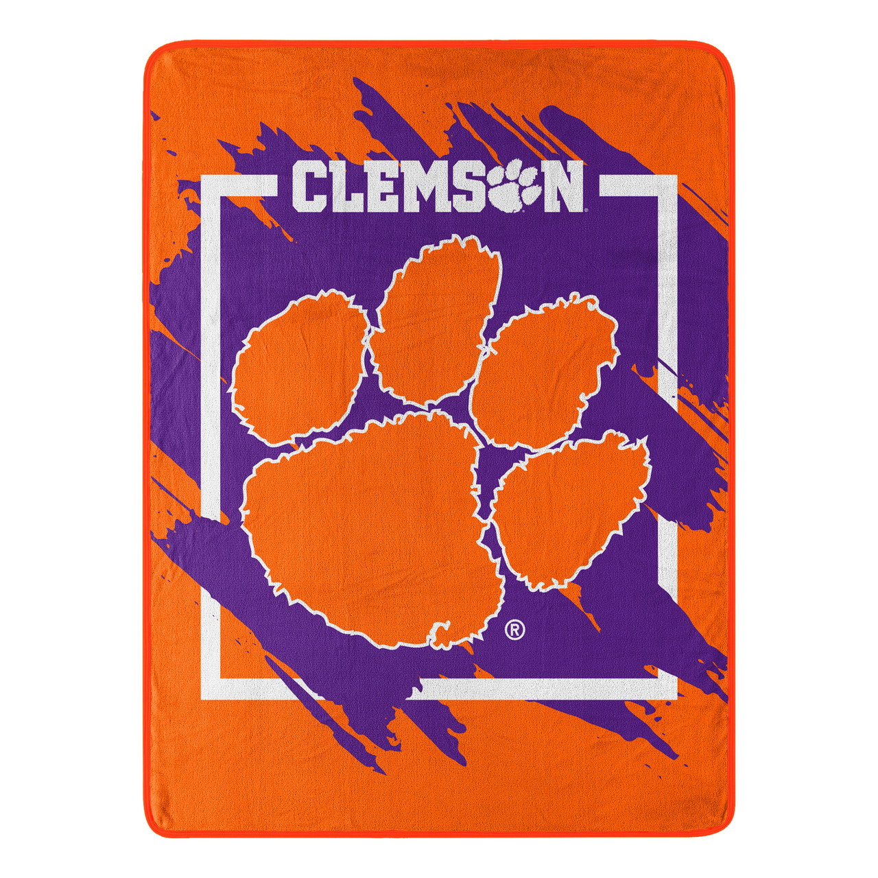 Clemson Tigers Micro Raschel Dimensional Design Blanket
