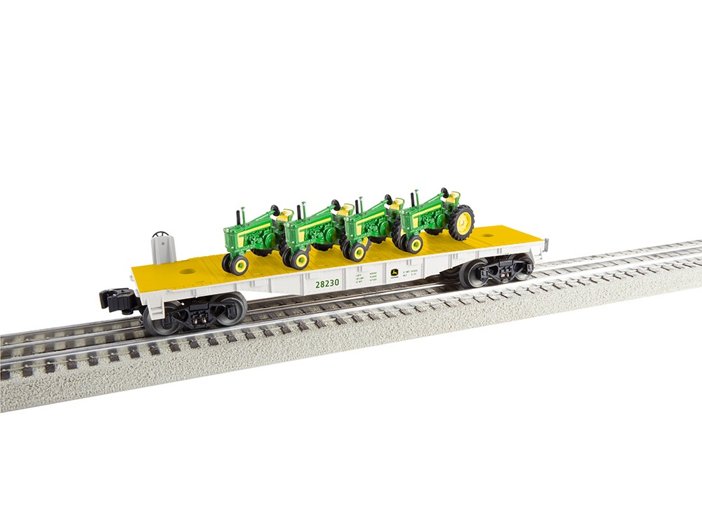 John Deere Flatcar With Load 2328150 O Scale