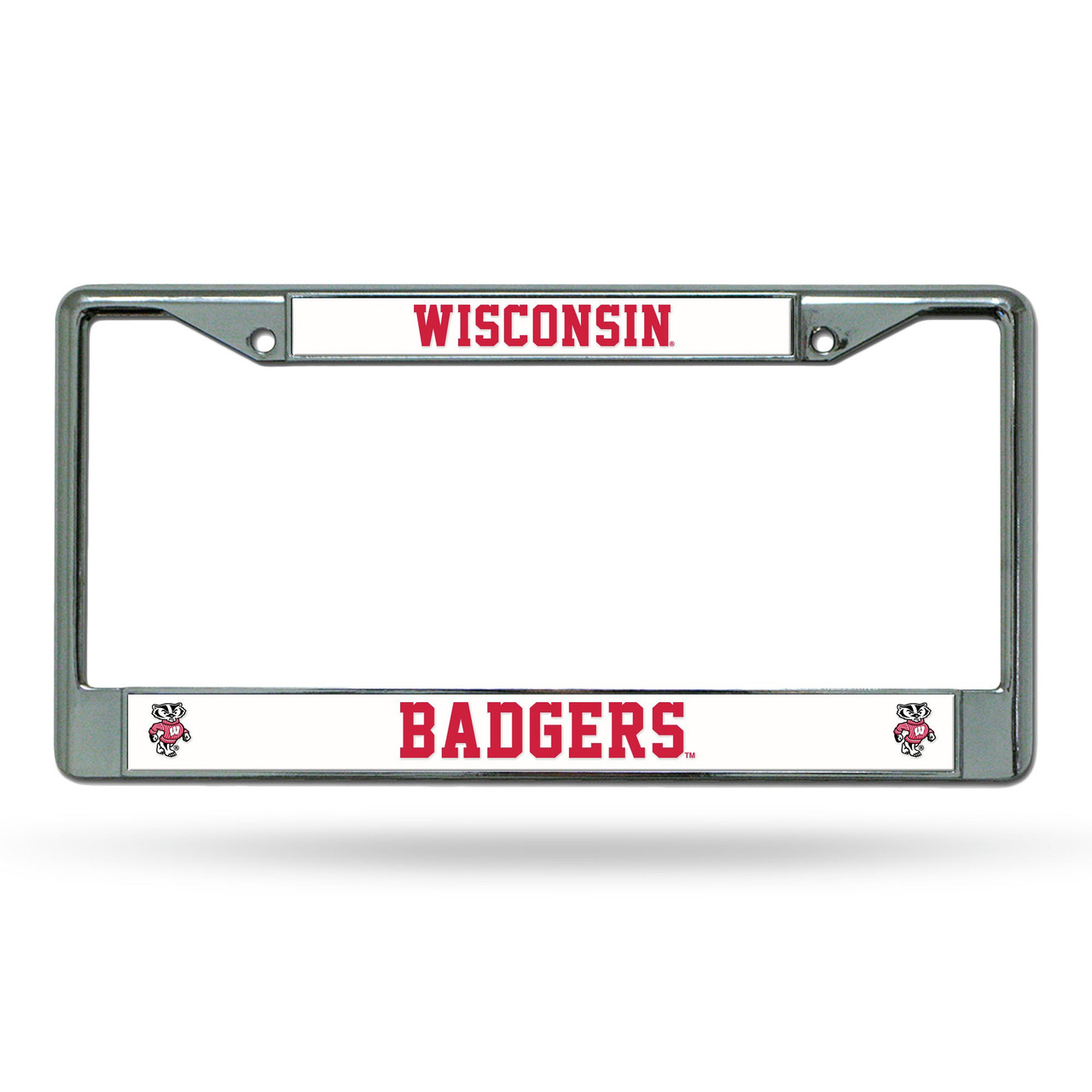 Wisconsin Badgers Chrome License Plate Frame