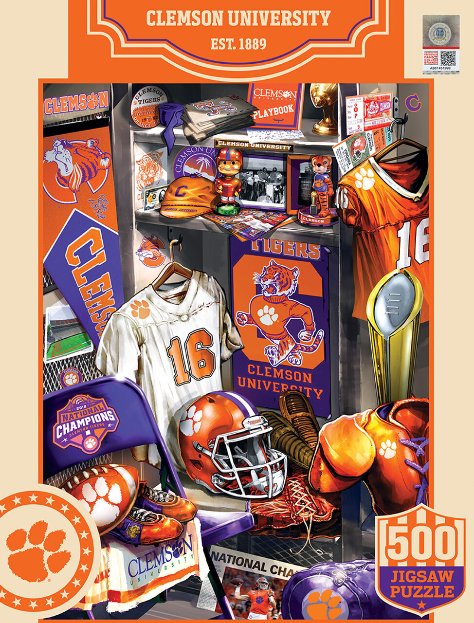 LSU Tigers Lockeroom Puzzle 500 Piece