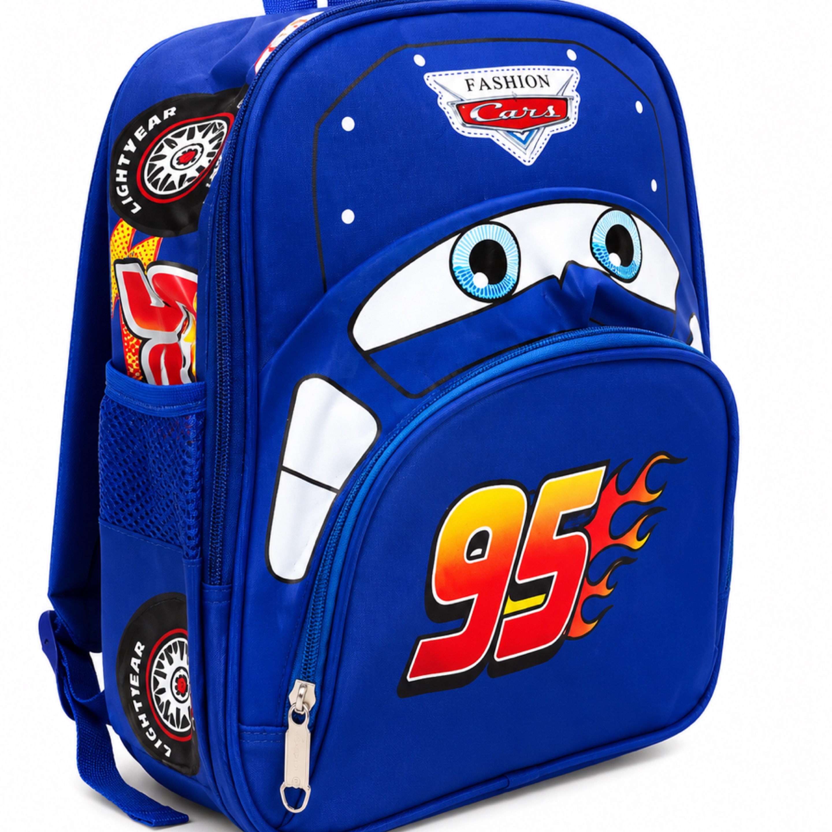 Blue Racing Cars Kids Backpack