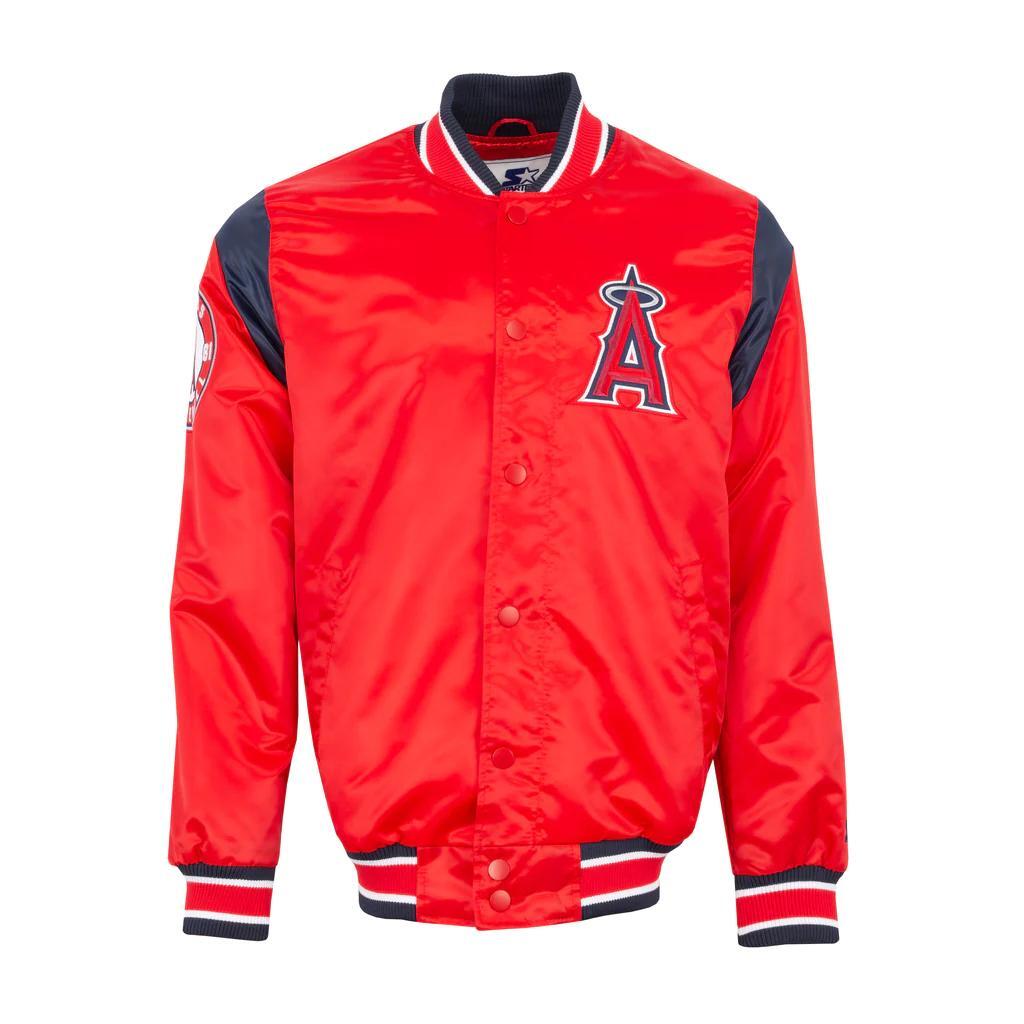 Los Angeles Angels Red Force Play Starter Satin Jacket
