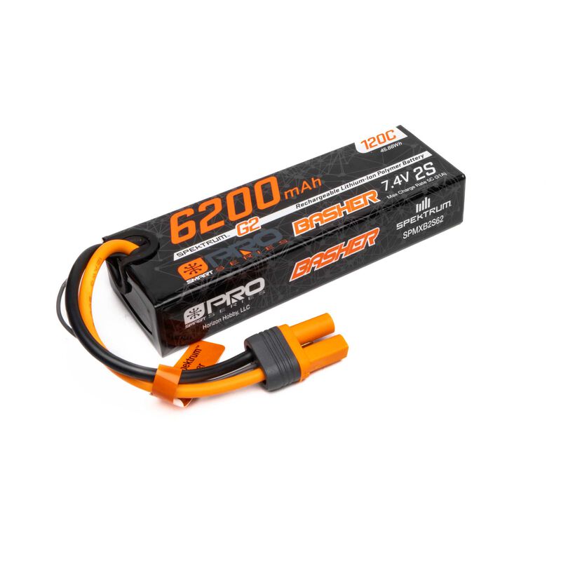 6200mah 2S 7.4V Smart Pro Basher 120C SPMXB2S62