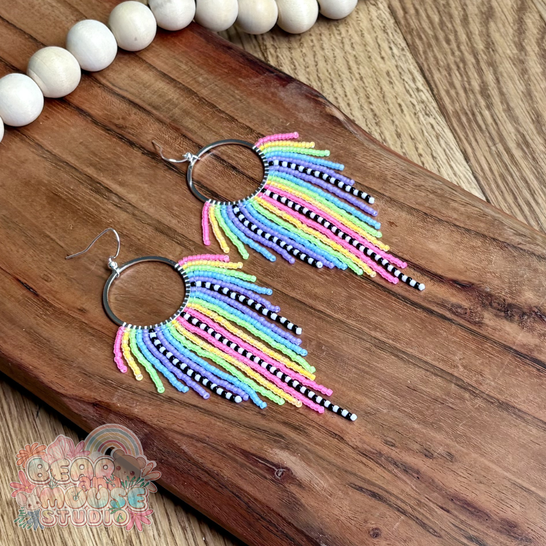 Retro Rainbow Fringe Earrings preview image