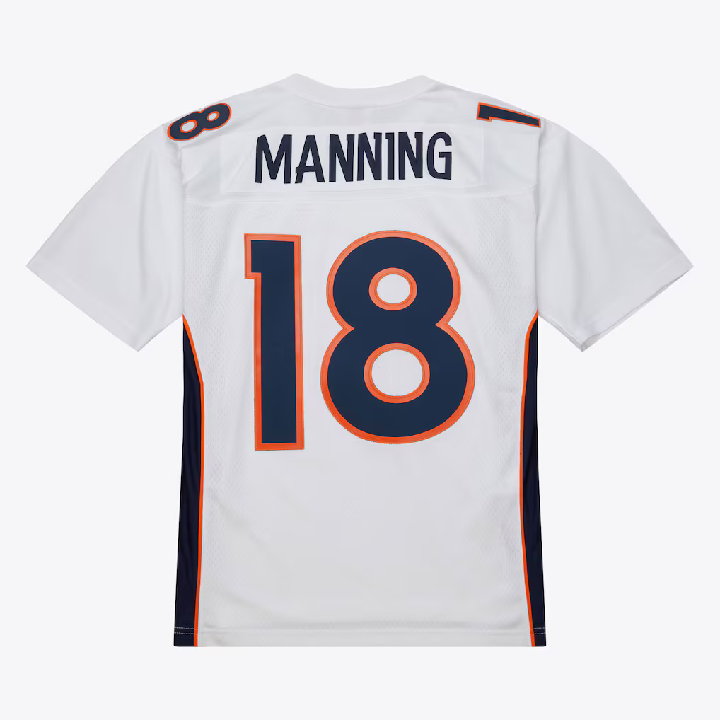 Denver Broncos 2015 Peyton Manning Mitchell and Ness White Jersey