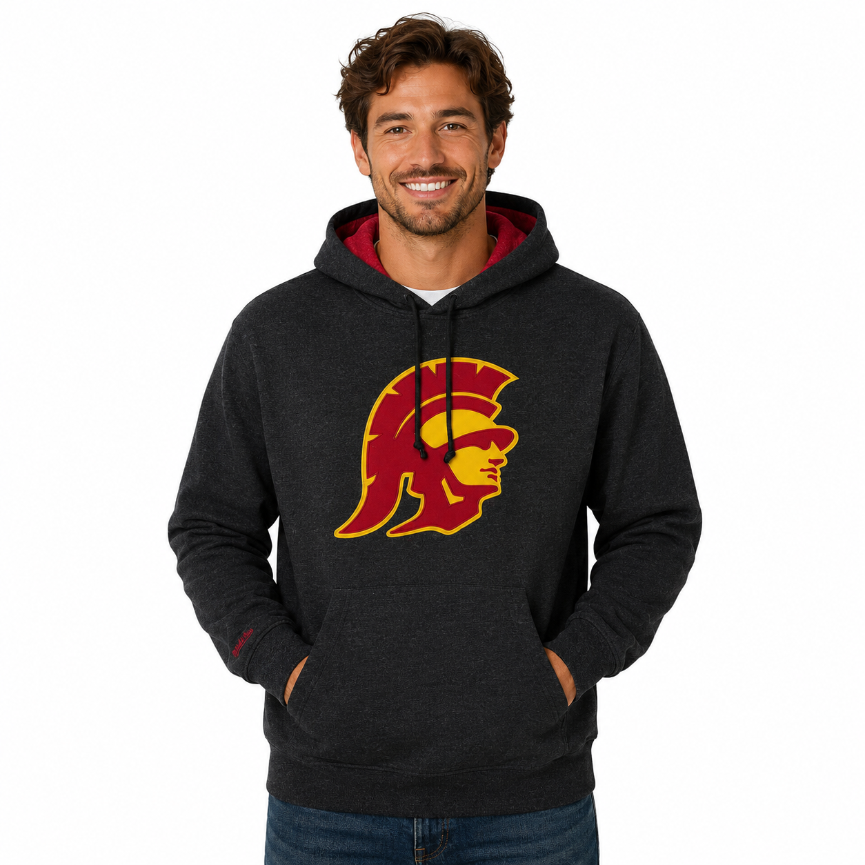 USC Trojans Snow Washed Mitchell and Ness Hooded Sweatshirt