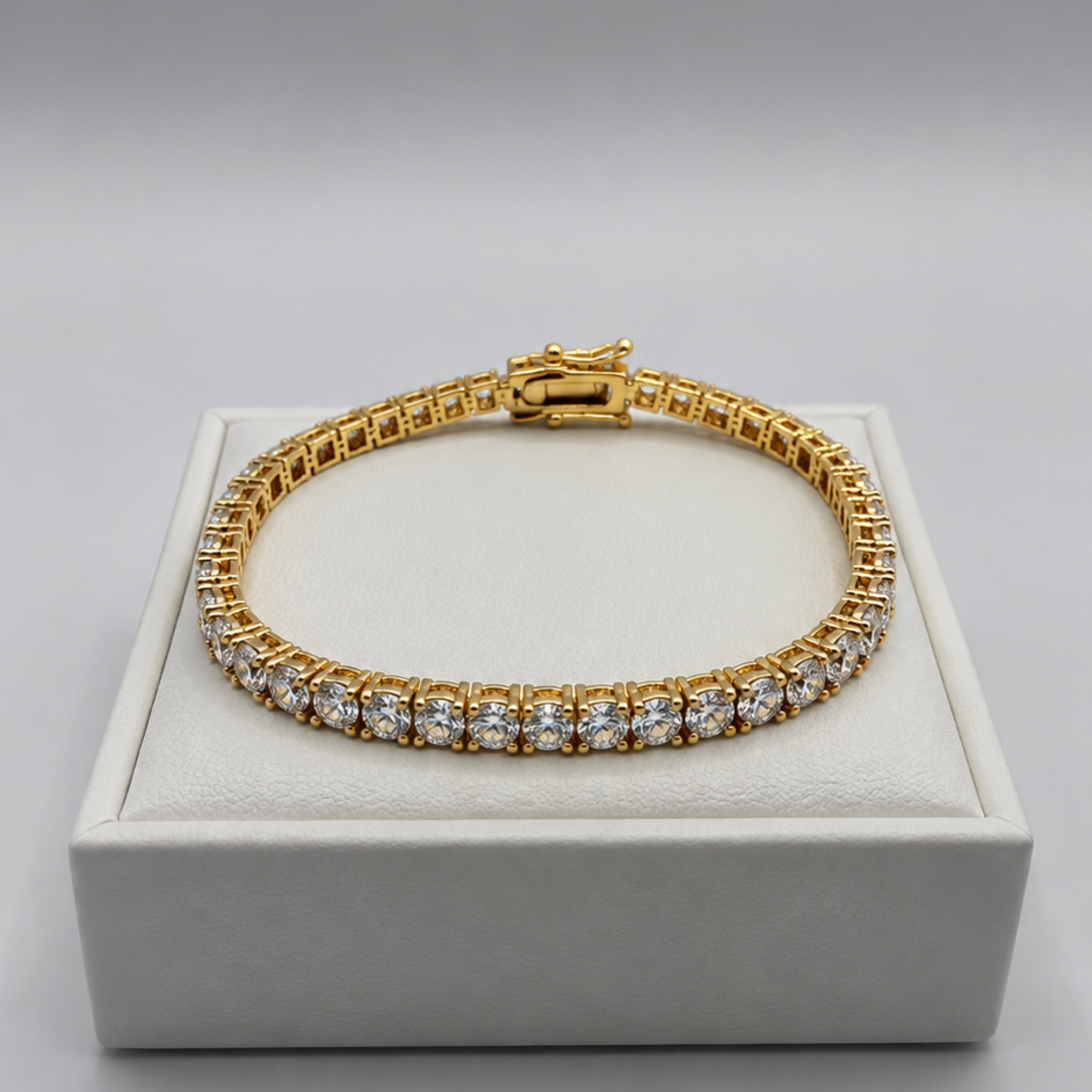 8” Gold Tennis Bracelet 
