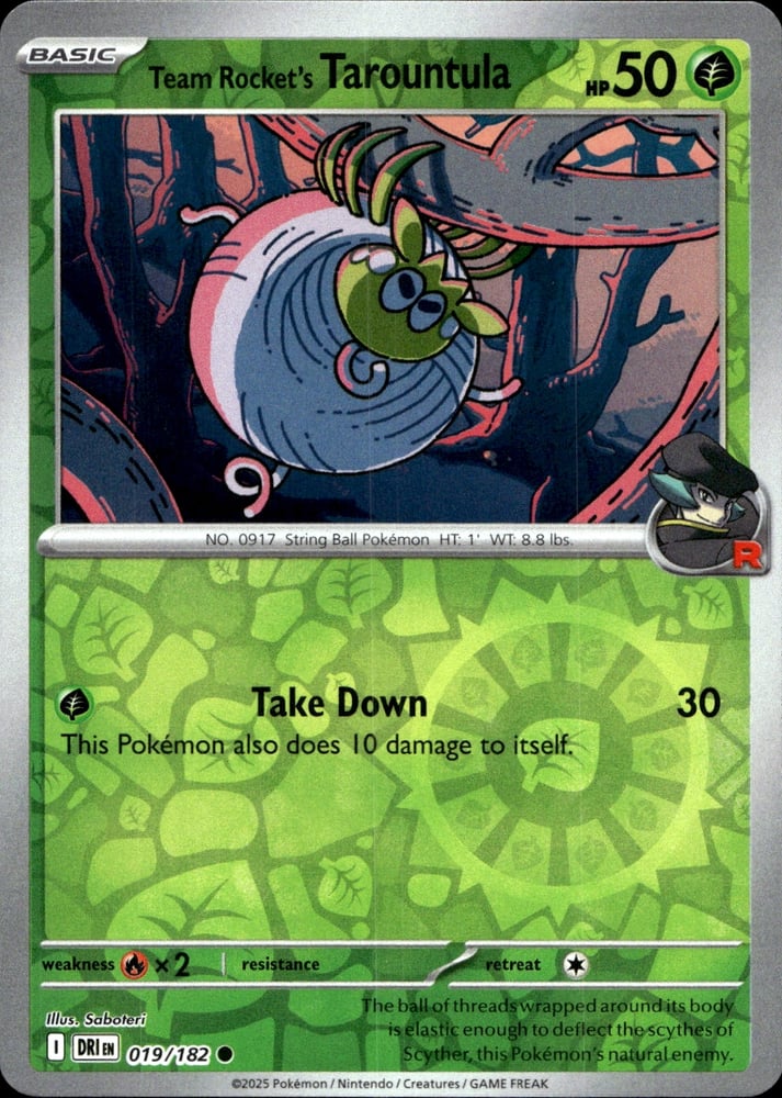 Team Rocket's Tarountula - SV10 19/182