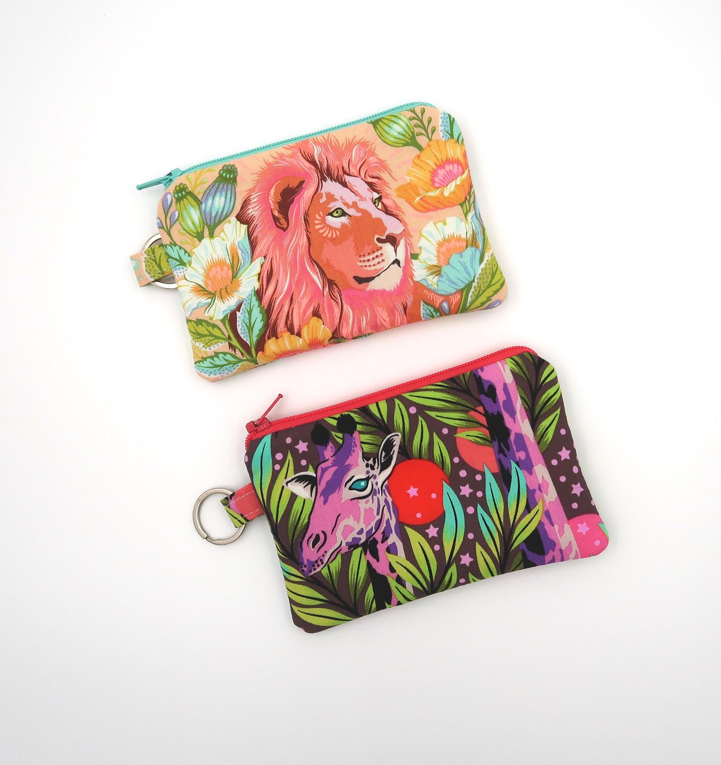 Keychain Pouch – Tula Pink Lion or Giraffes, photo 6 of 10