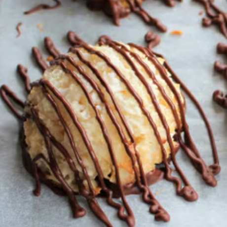 Individual - Chocolate Dipped Coconut Macaroon