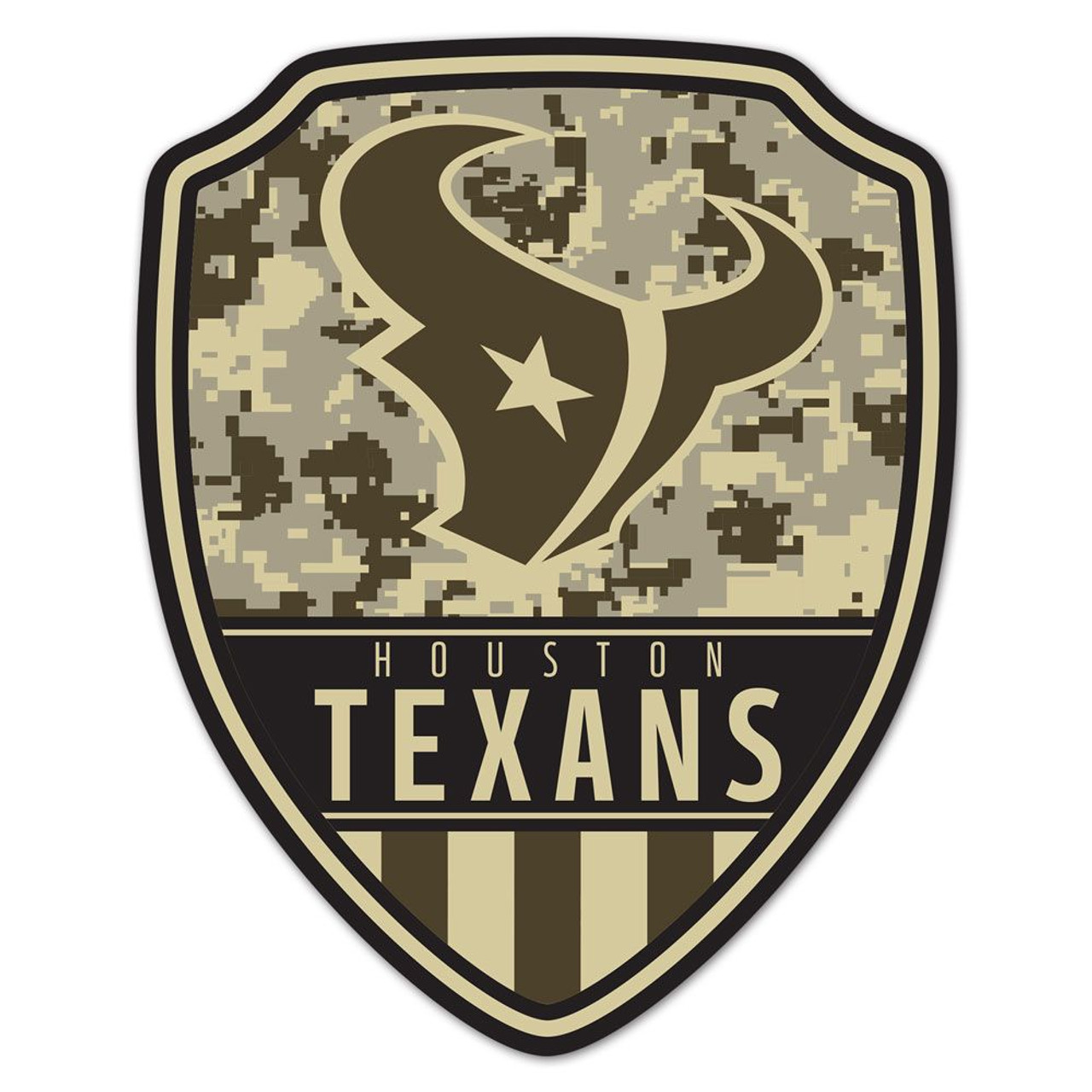 Houston Texans Wood Shield Shaped Sign - 11x14"