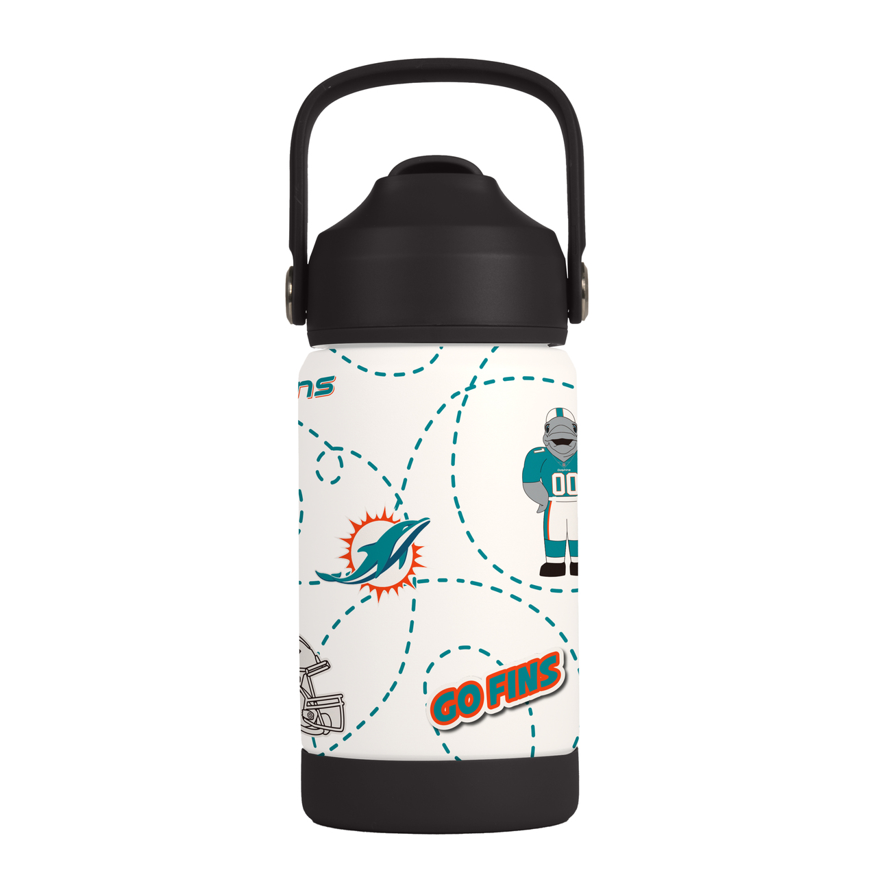 Miami Dolphins Kids Stainless Steel Mascot Bottle 12oz