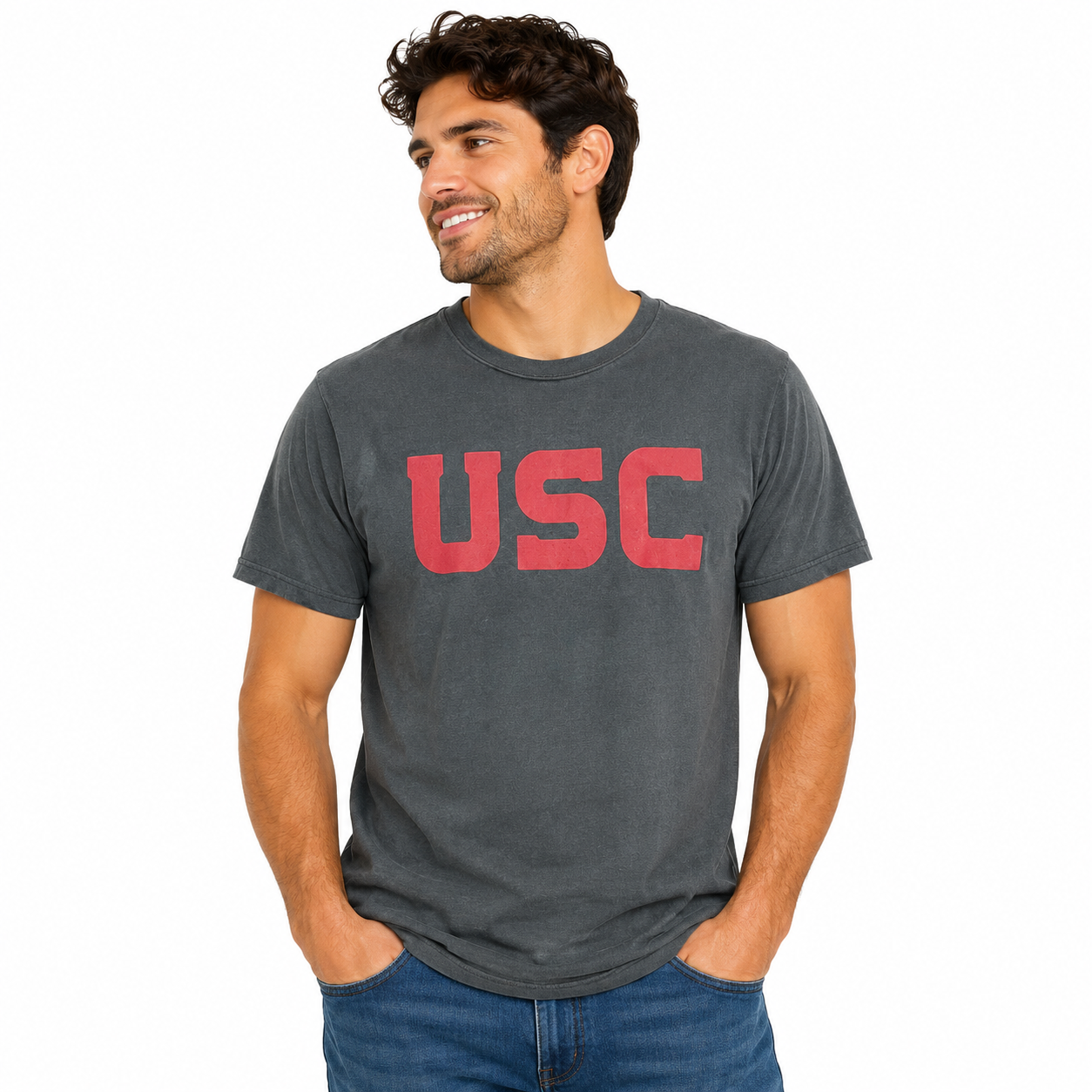 USC Trojans Black Wordmark Shirt