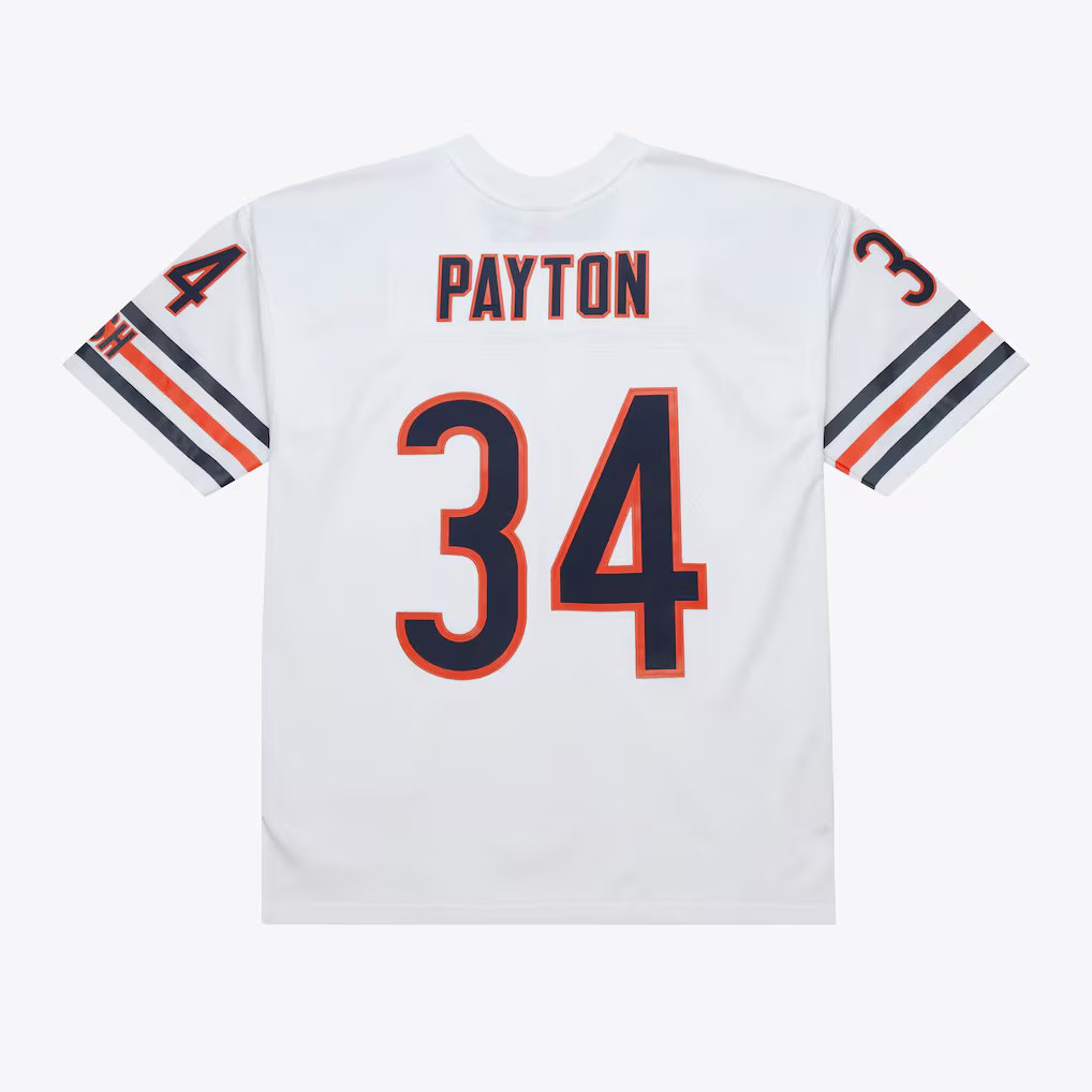 Chicago Bears 1985 Walter Payton #34 White Mitchell and Ness Jersey