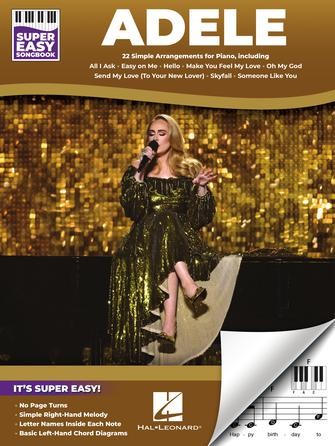 Adele - Super Easy Songbook: 22 Simple Arrangements for Piano with Lyrics (Paperback) by Adele