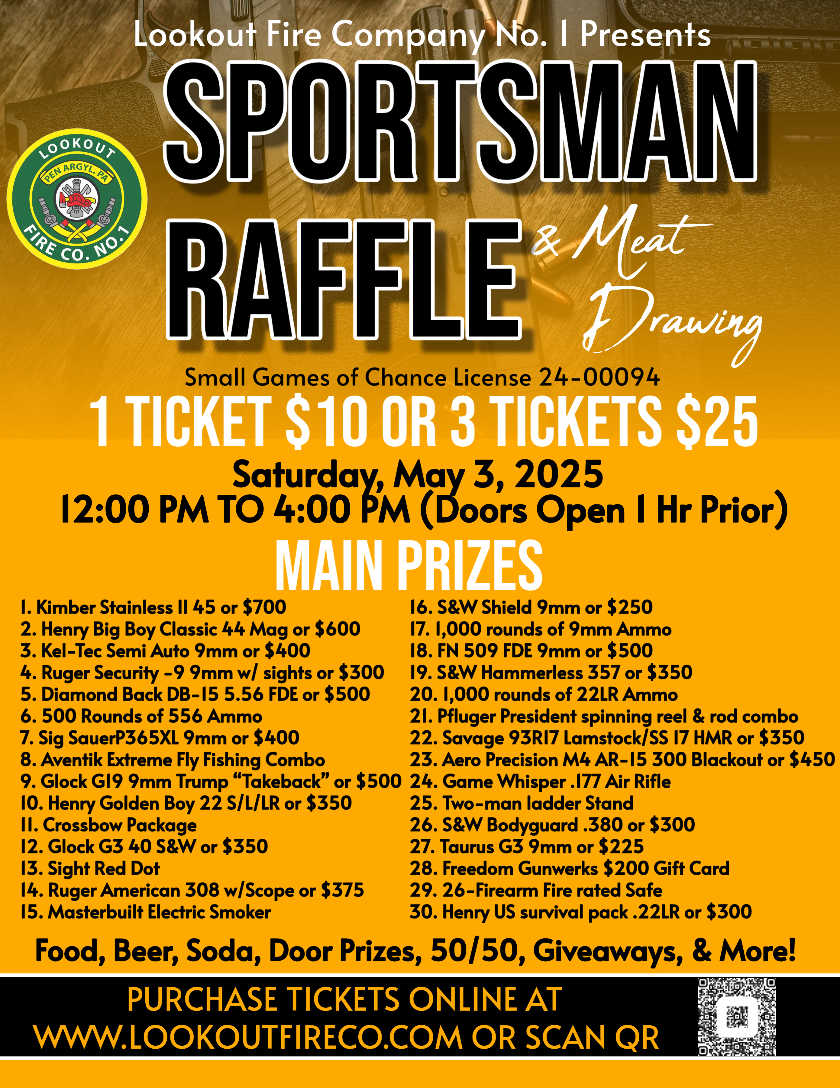 2025 Sportsman Raffle - 3 Ticket Buddle