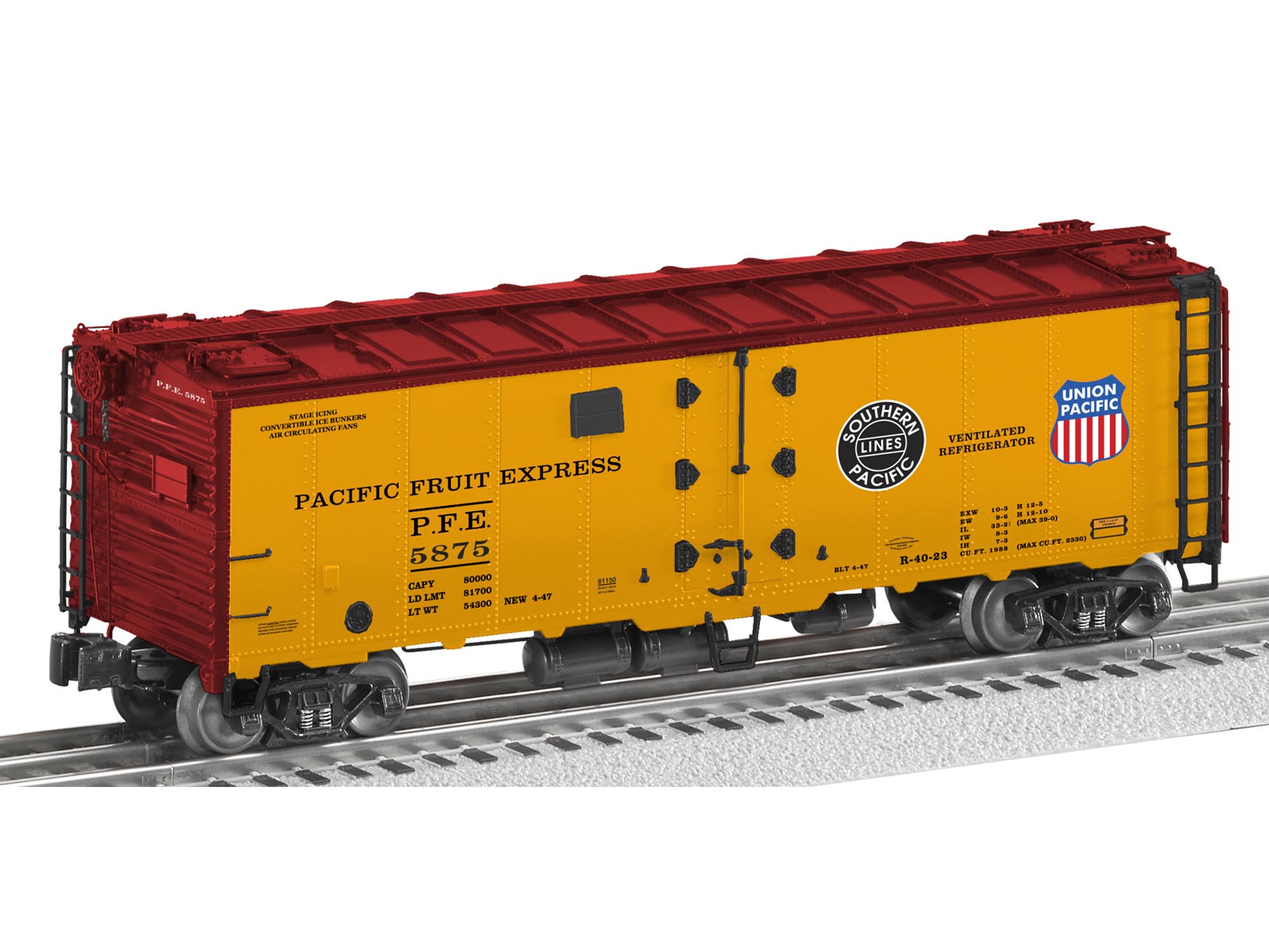 Lionel Pacific Fruit Express Vision Line Steel Sided O Scale Reefer 3 Pack 6-81142