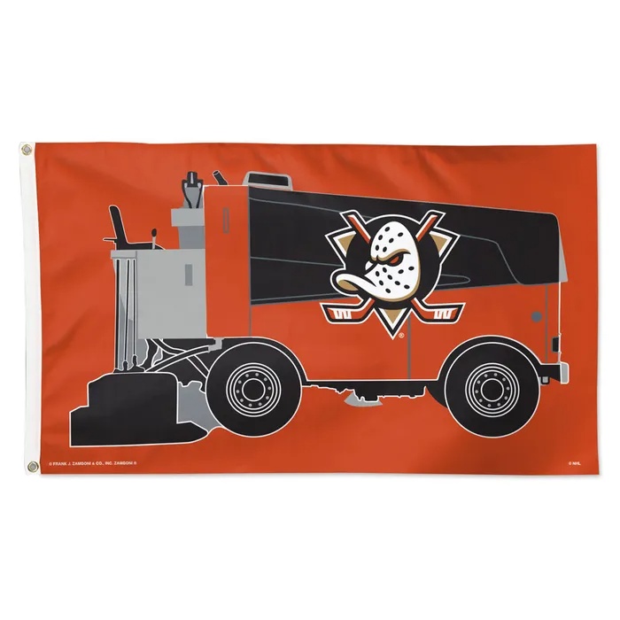 Anaheim Ducks Deluxe Zamboni Flag 3x5'
