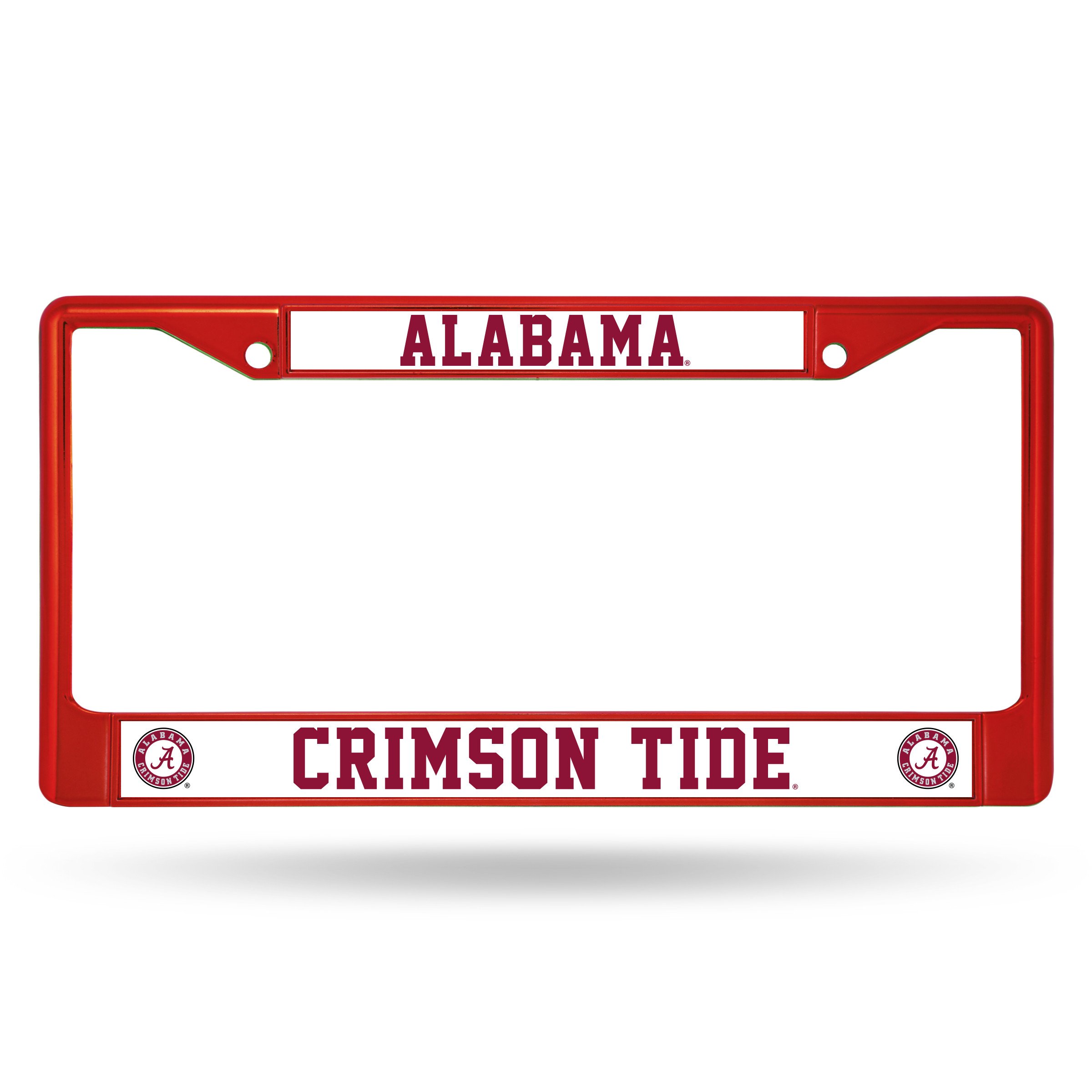 Alabama Crimson Tide Red Metal License Plate Frame