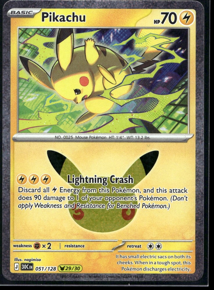 Pikachu - 30TH 51/128
