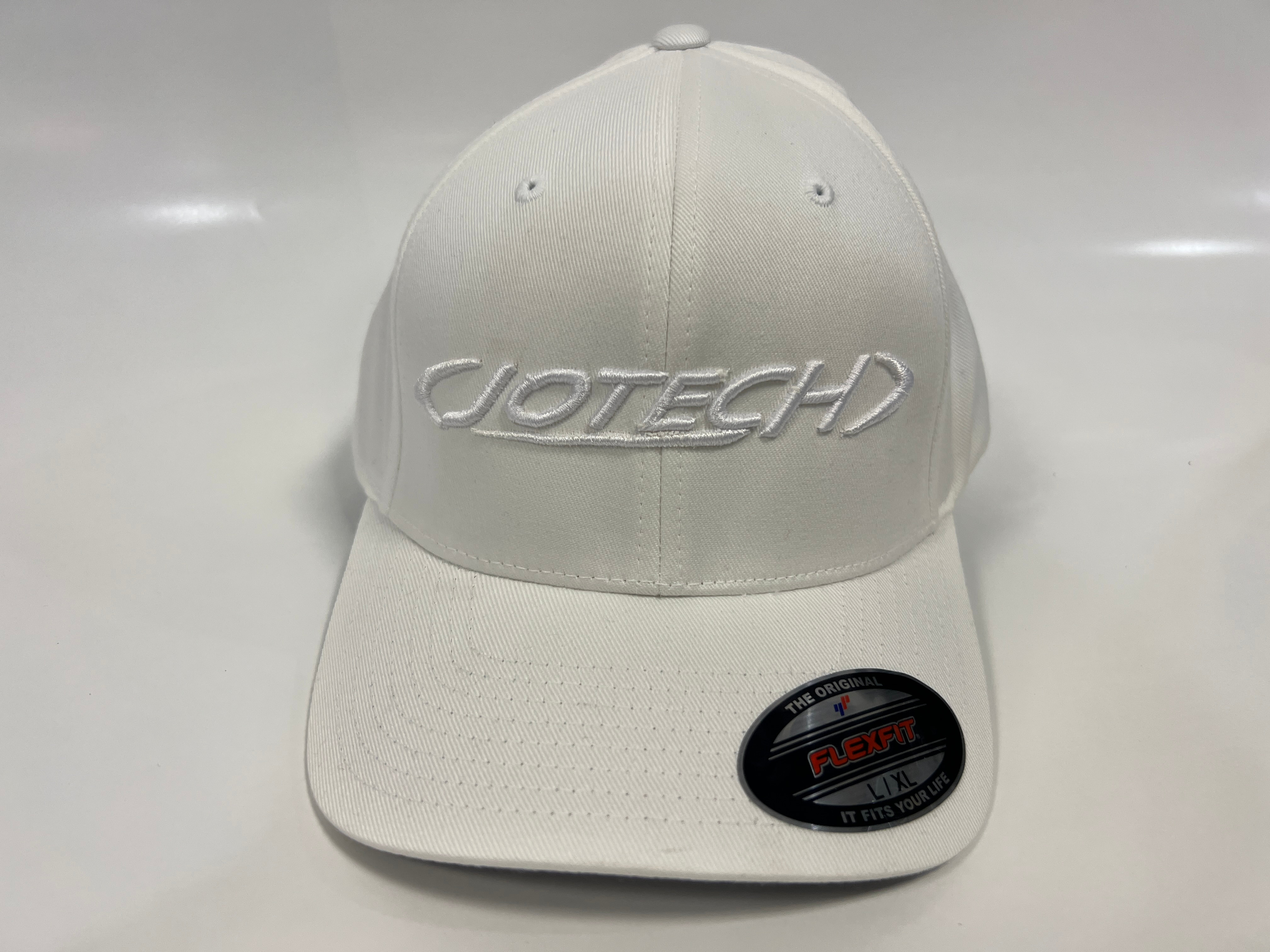 Hat - White Fitted Jotech (White/White logo)