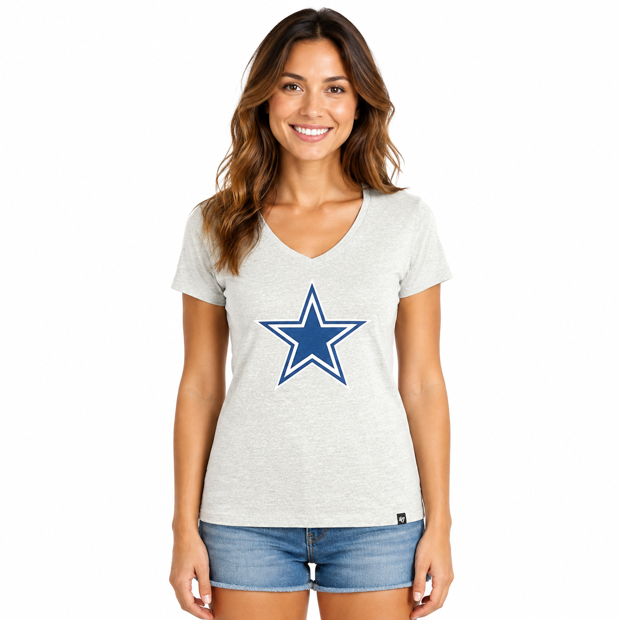 Dallas Cowboys Grey Ladies Star Shirt