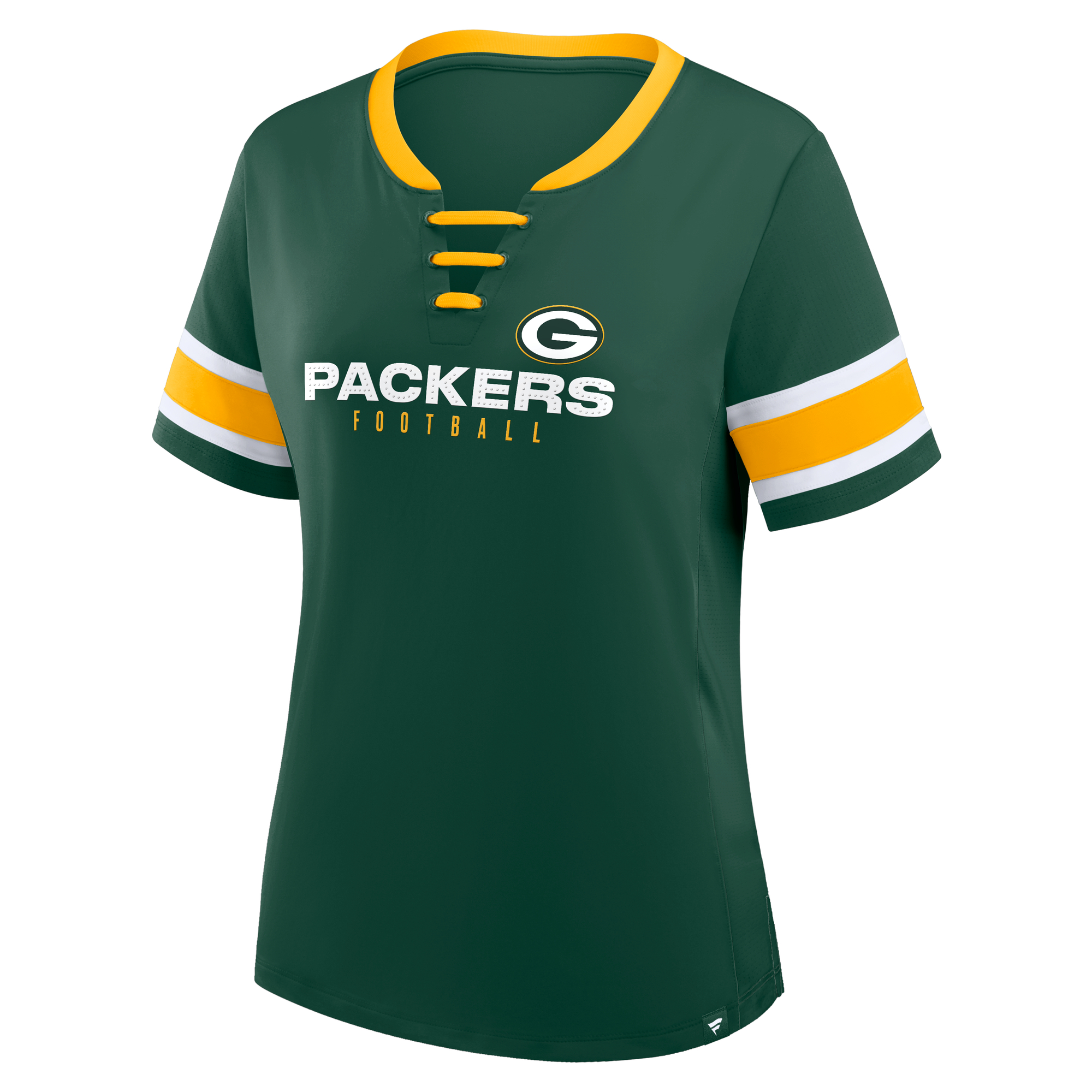 Green Bay Packers Ladies Draw Play Rhinestone Laced Jersey
