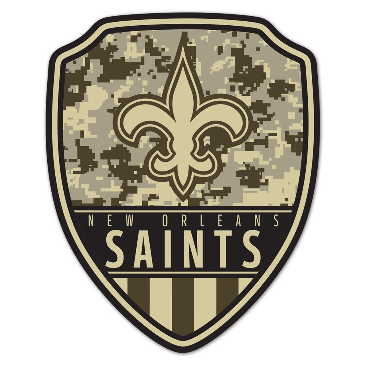 New Orleans Saints Wood Shield Shaped Sign - 11x14"