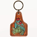 AD Leather Key Chain Southwest Cactus