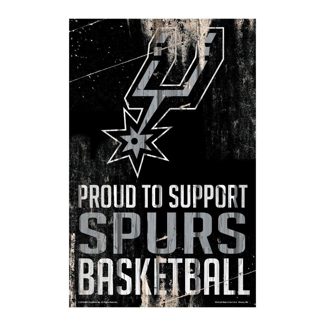 San Antonio Spurs Proud to Support Wooden Sign 11x17"