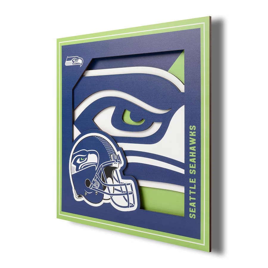 Seattle Seahawks 3D Wall Art 12x12"