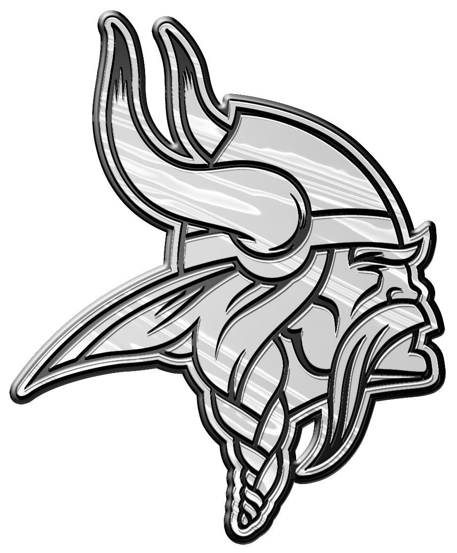 Minnesota Vikings Silver Auto Emblem