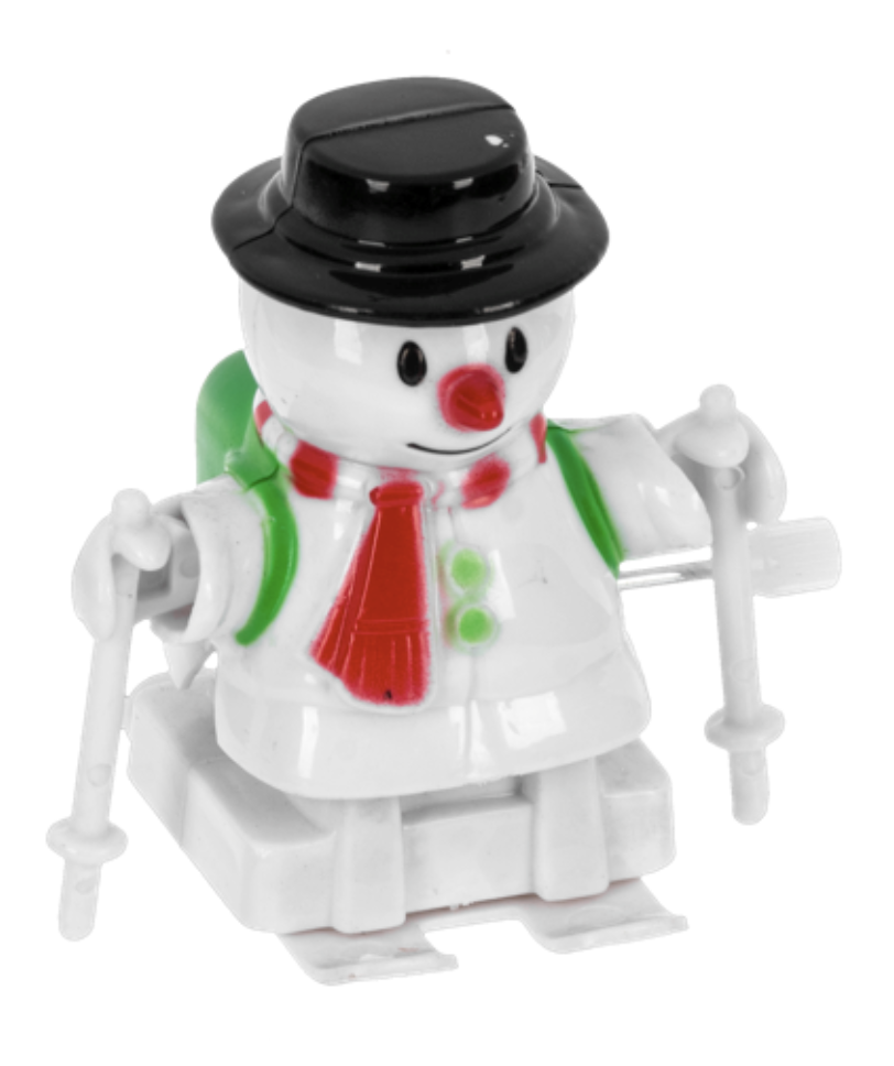 Wind up Skiing Snowman