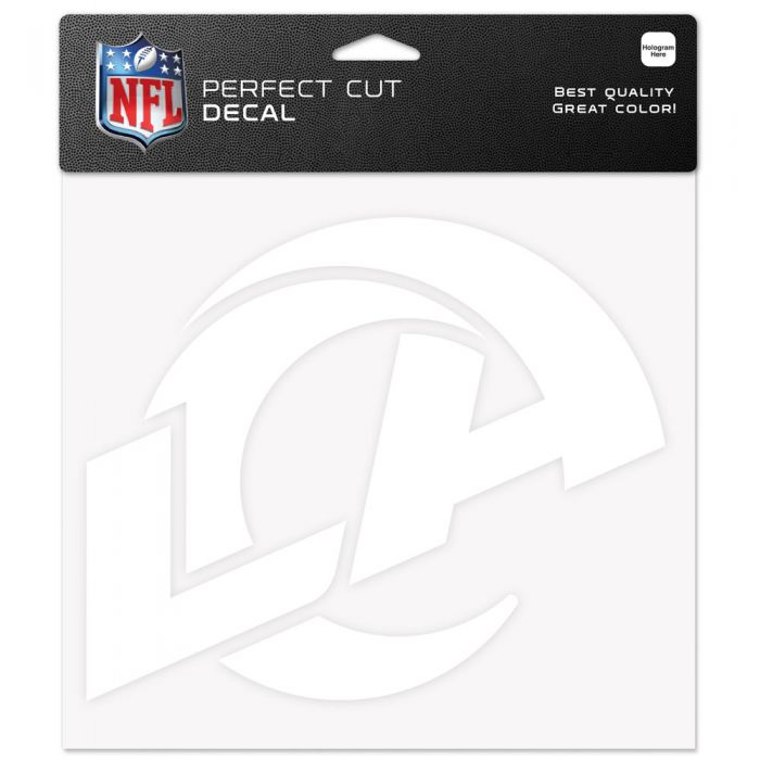 Los Angeles Rams White 8x8" Die-Cut Decal