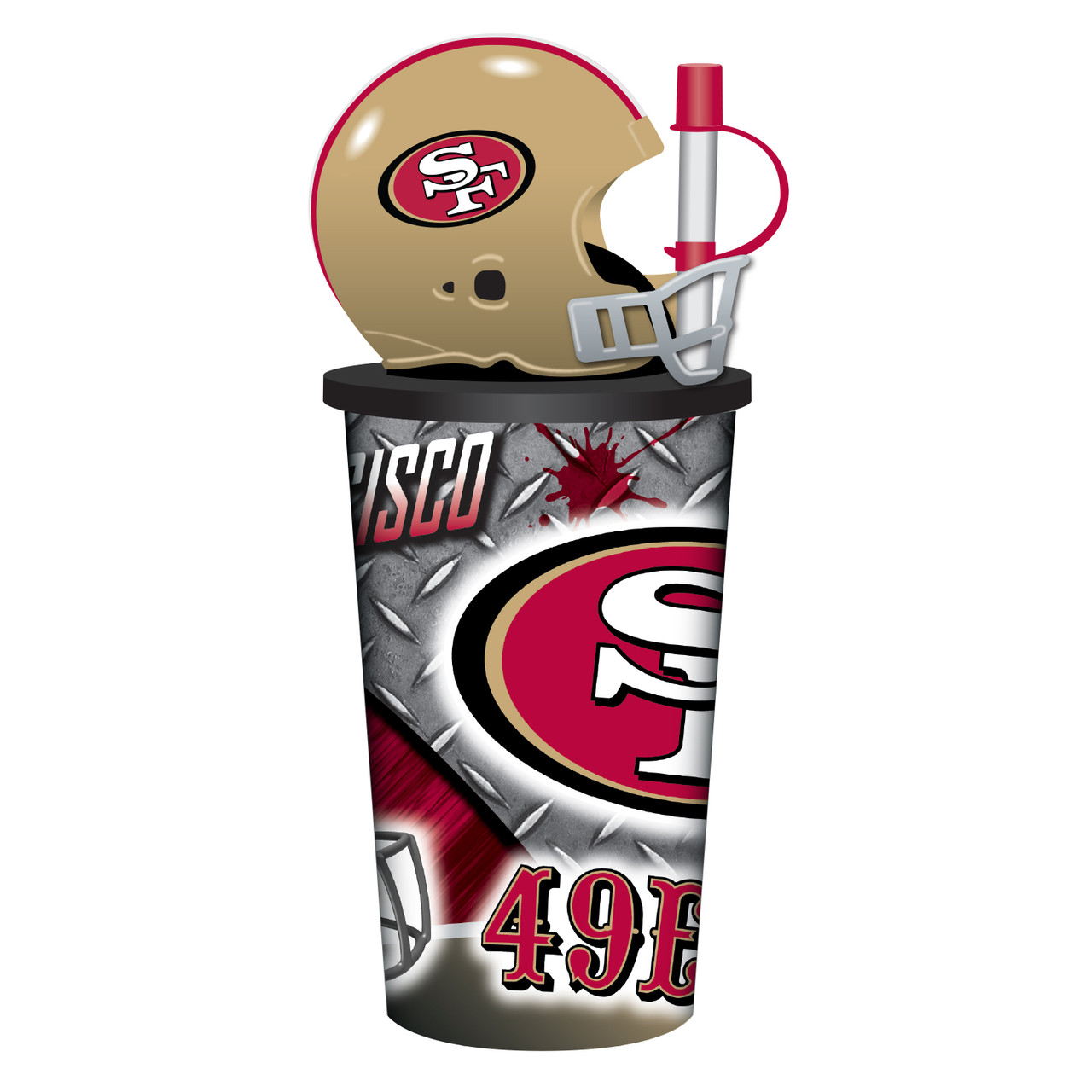 San Francisco 49ers Helmet Cup with Straw 32oz