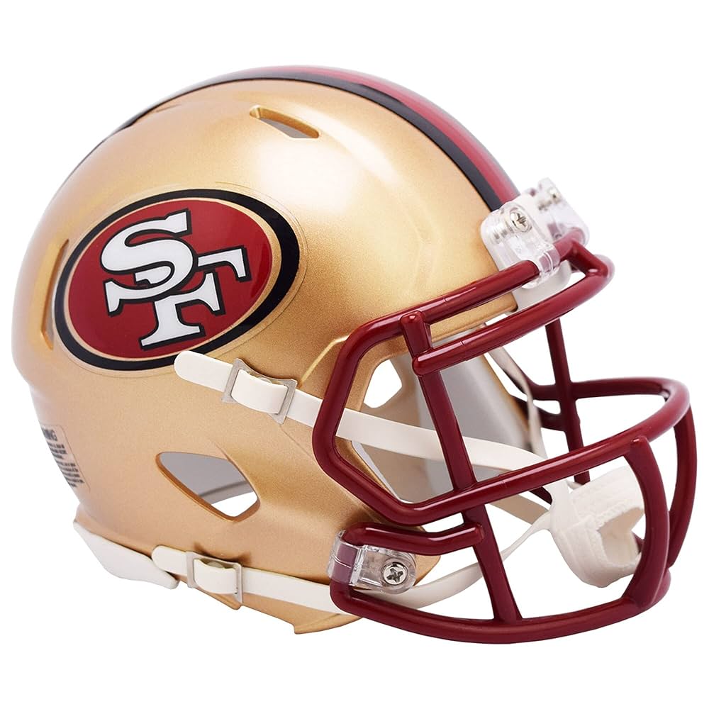 San Francisco 49ers 1996-2008 Throwback Riddell Speed Mini Helmet