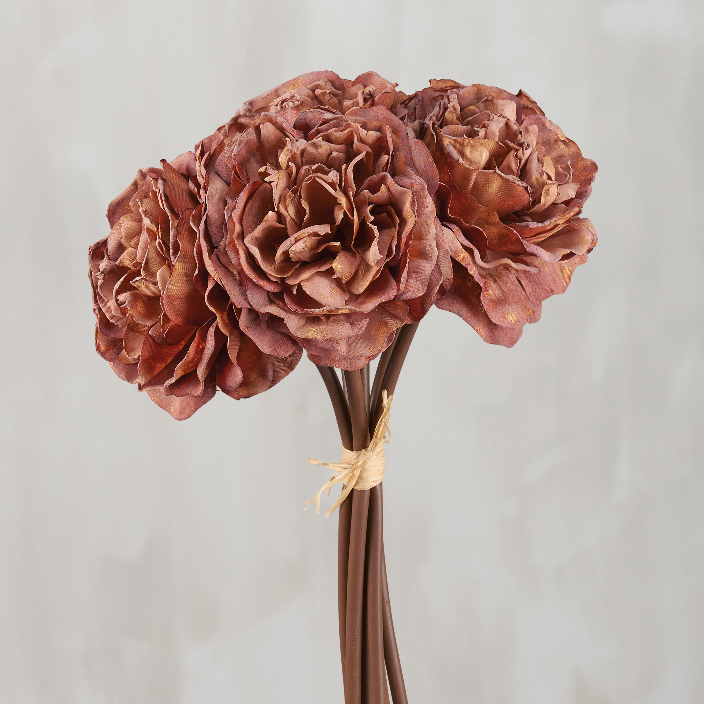 Faux dried peony bouquet