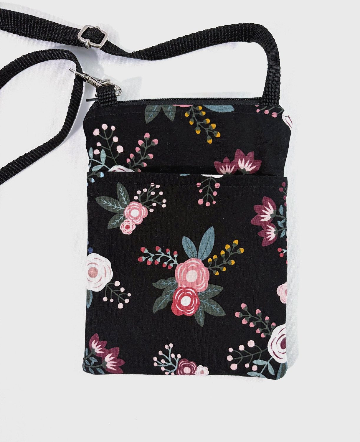 Small Crossbody Bag – Sweet Floral on Black, photo 6 of 6