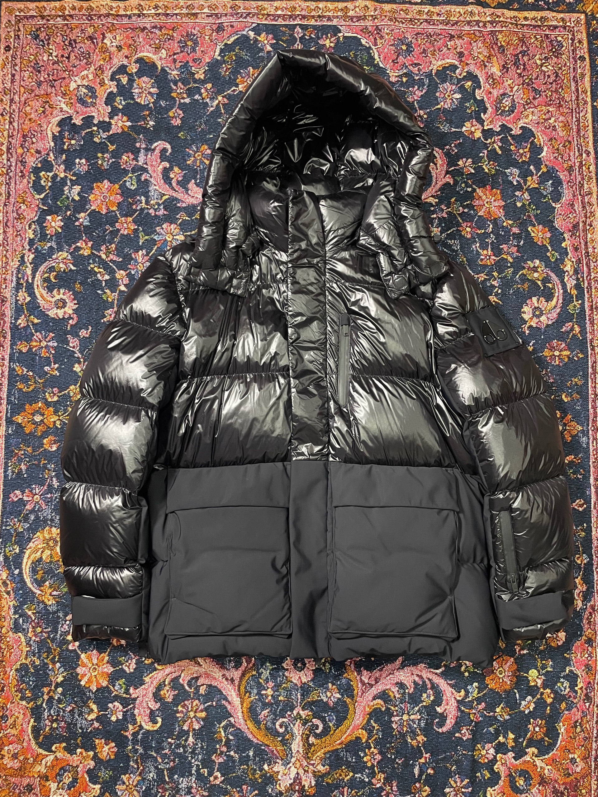MOOSE KNUCKLES Down Adams Puffer Jacket In Black ( USED )