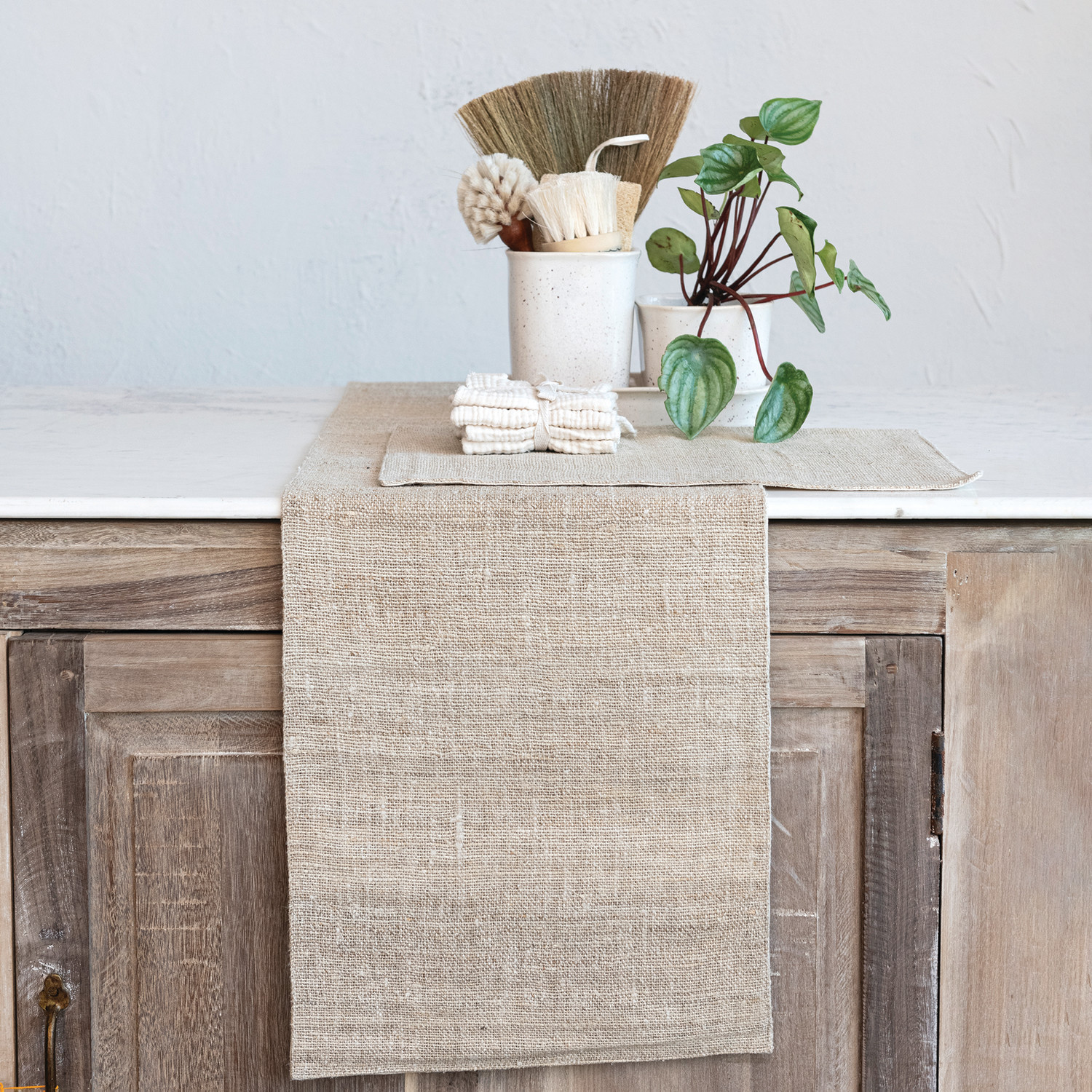 Hemp fiber and cotton placemat