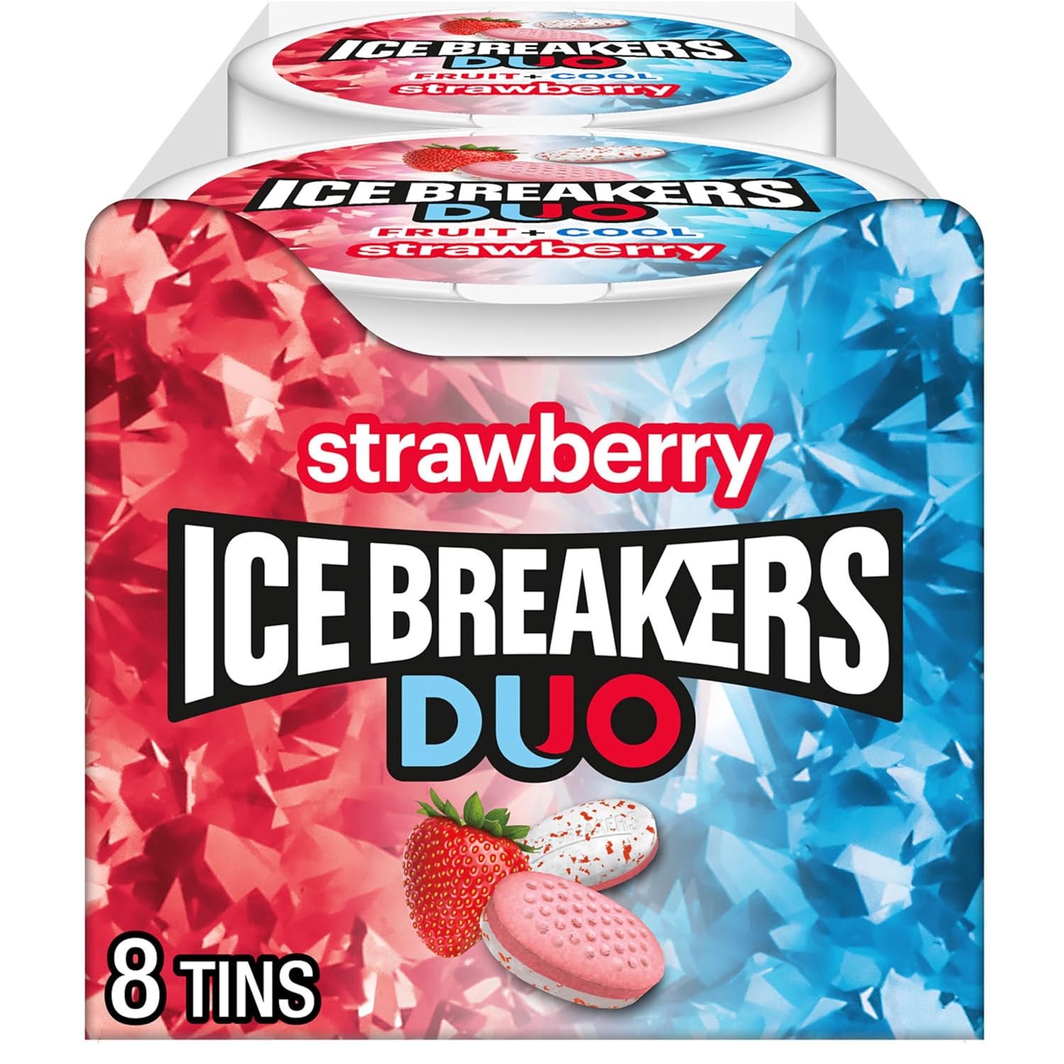 Ice Breakers Duo Fruit Plus Cool Strawberry 1.3 oz 8 ct