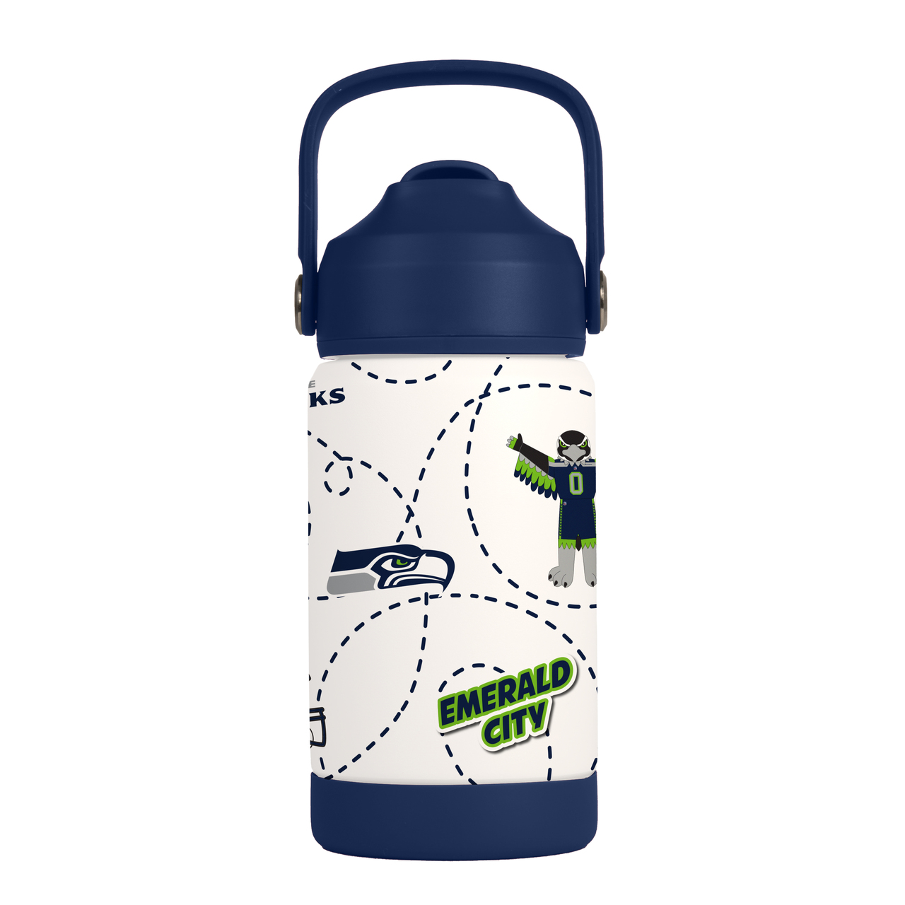 Seattle Seahawks Kids Stainless Steel Mascot Bottle 12oz